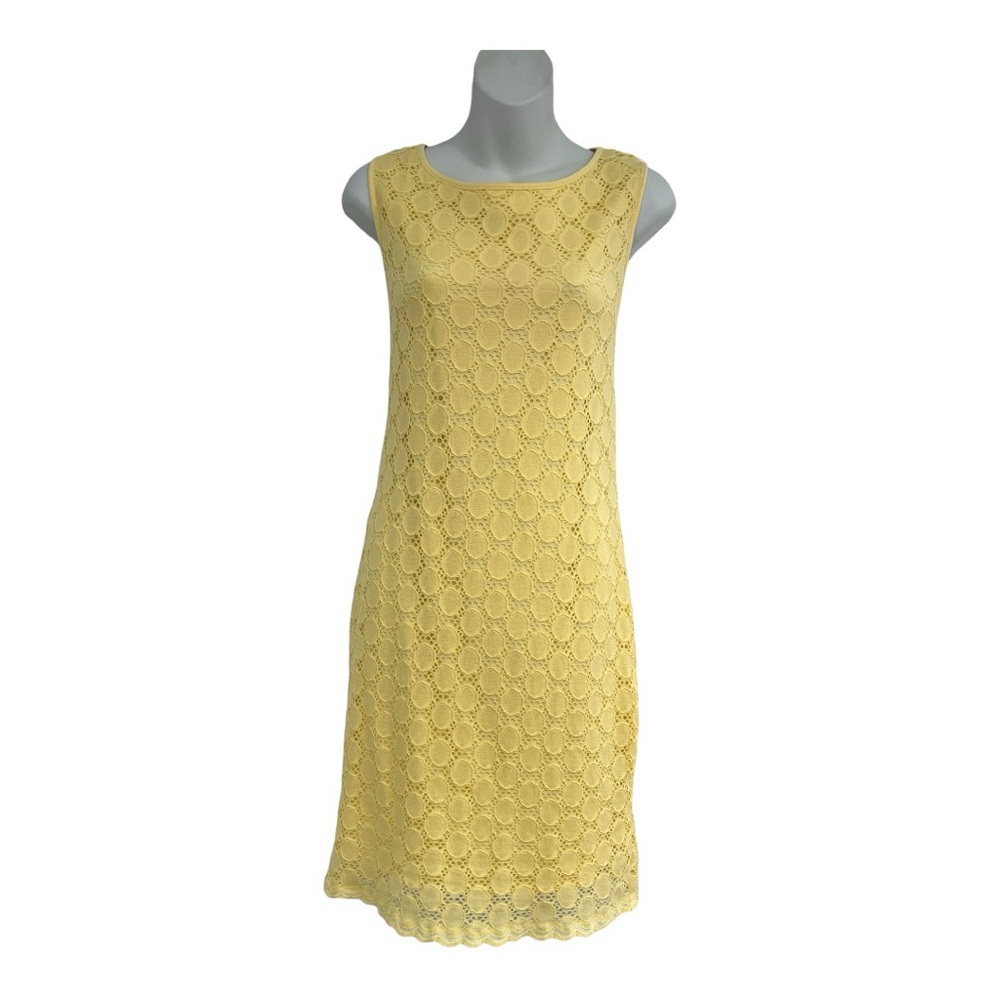 Ronni Nicole Sunny Yellow Lace Overlay Dress in Women’s Size 14